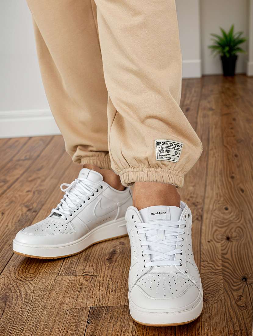 men solid beige regular jogger - 21016015 -  Standard Image - 3