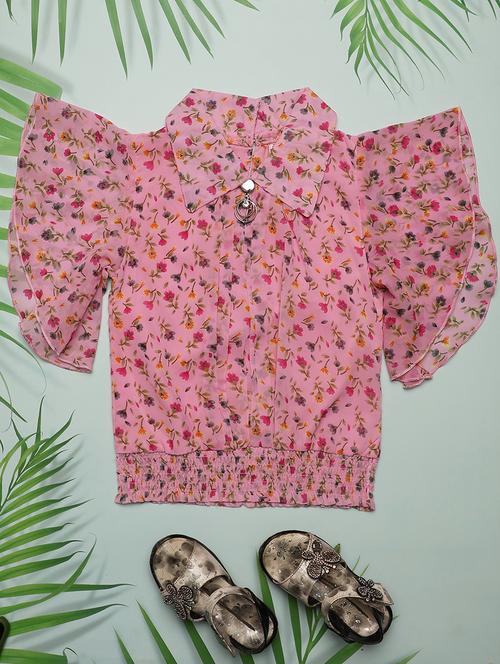 girls pink printed top - 21016161 - Standard Image - 0