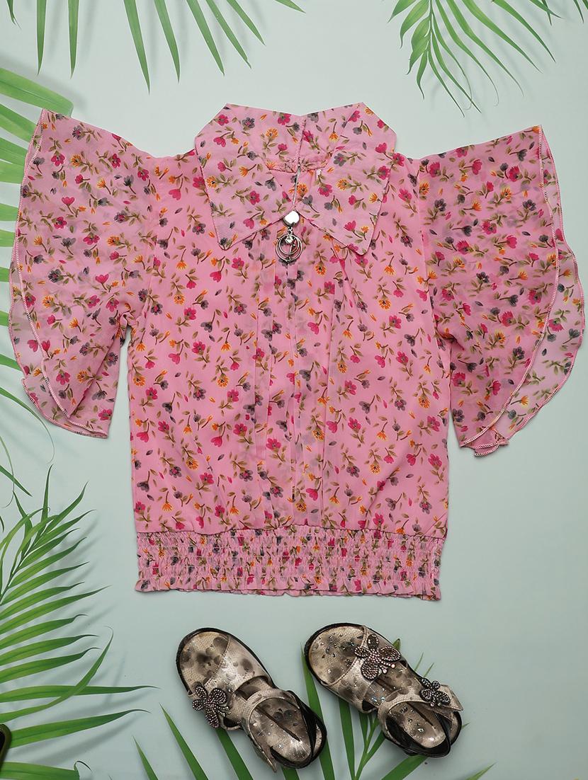 girls pink printed top - 21016161 - Zoom Image - 0