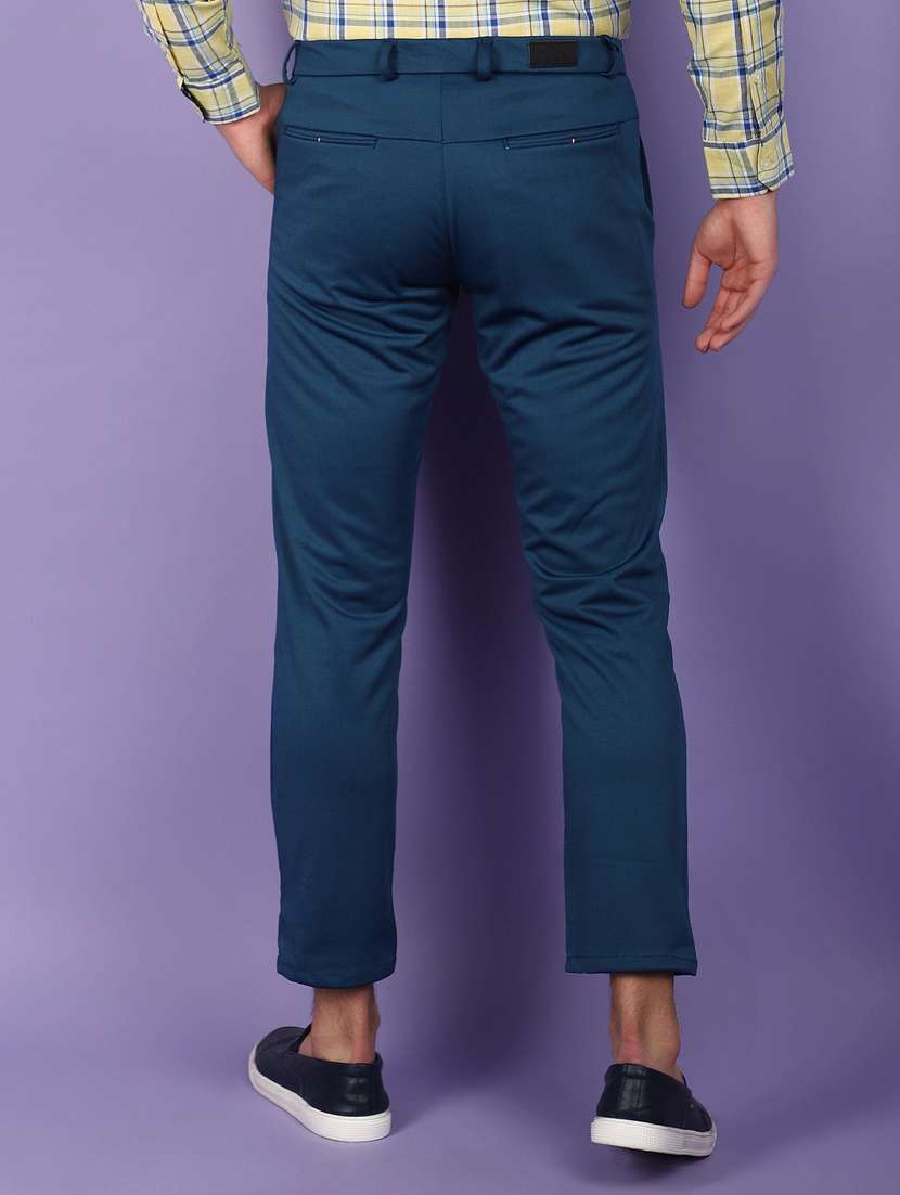 men solid ankle length chinos  - 21016210 -  Standard Image - 3