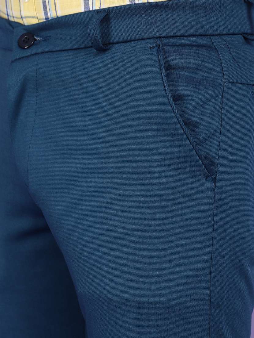 men solid ankle length chinos  - 21016210 -  Standard Image - 5