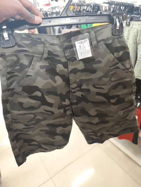 olive twill shorts & three fourth - 21016215 -  Standard Image - 0