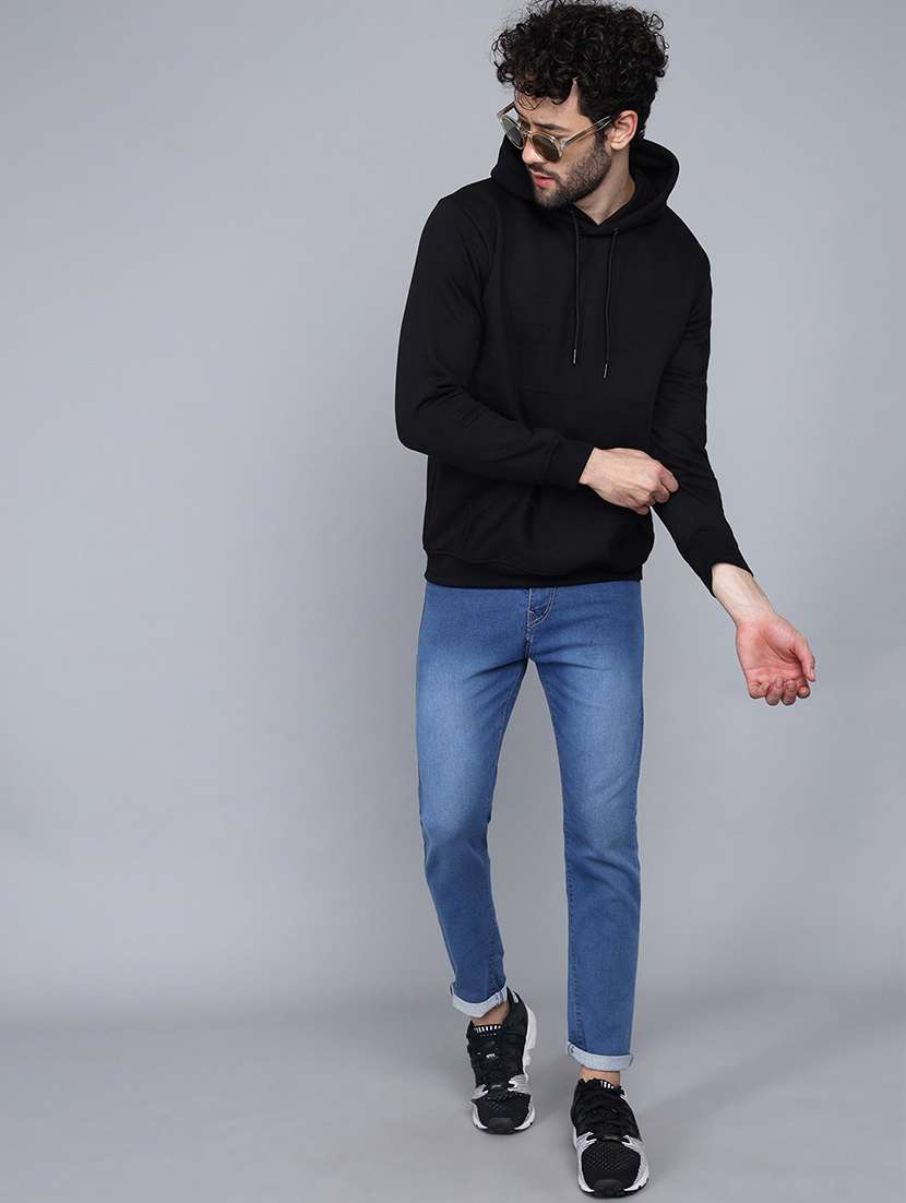 black polycotton plain sweatshirt - 21016402 -  Standard Image - 3