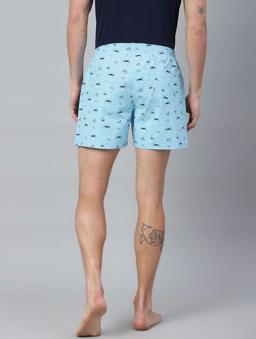 light blue cotton boxer - 21016558 - Standard Image - 3