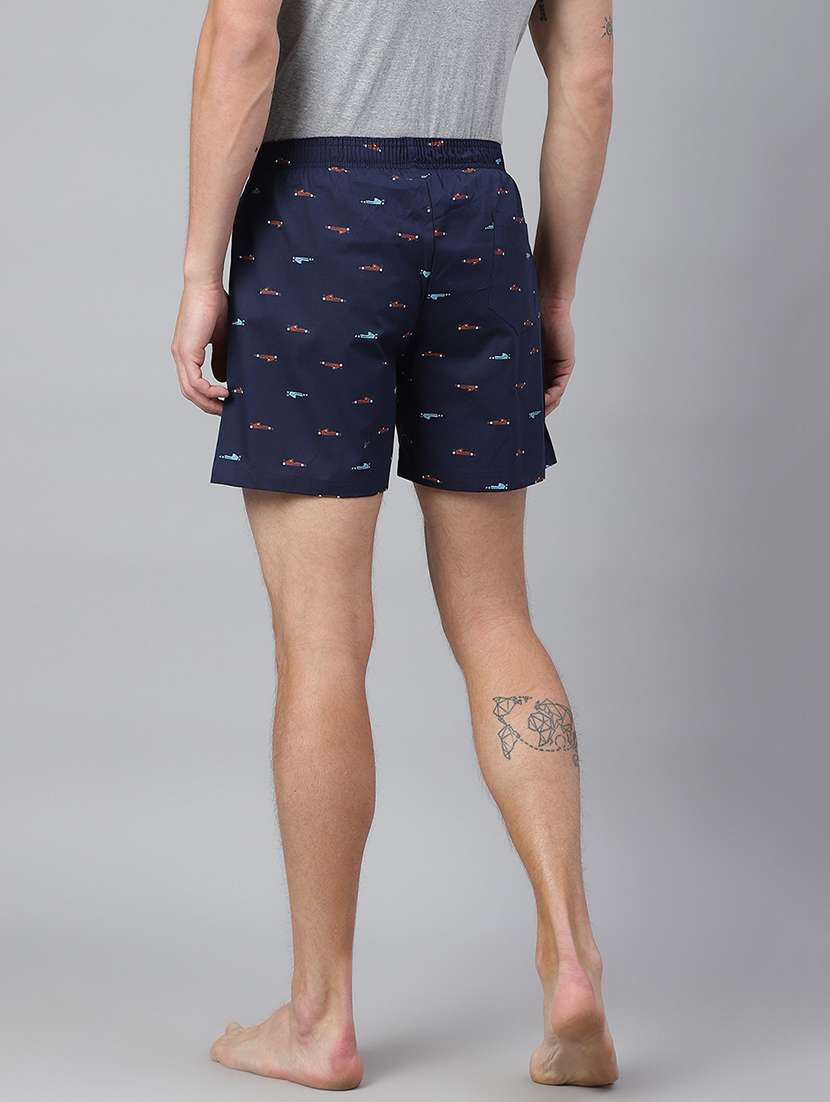 navy blue cotton boxer - 21016564 - Standard Image - 3