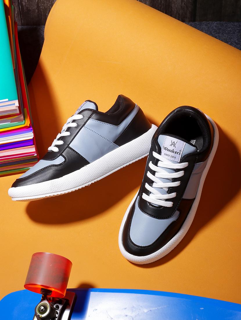 light blue pu lace up sneakers - 21016708 - Zoom Image - 0