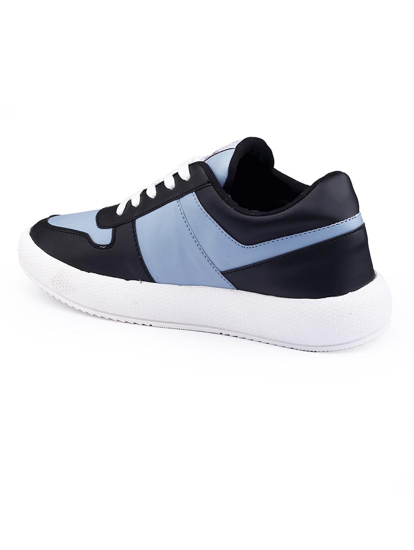 light blue pu lace up sneakers - 21016708 - Standard Image - 3