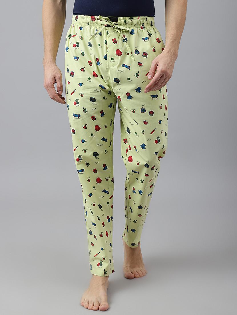 yellow printed cotton pyjama - 21016744 -  Zoom Image - 0