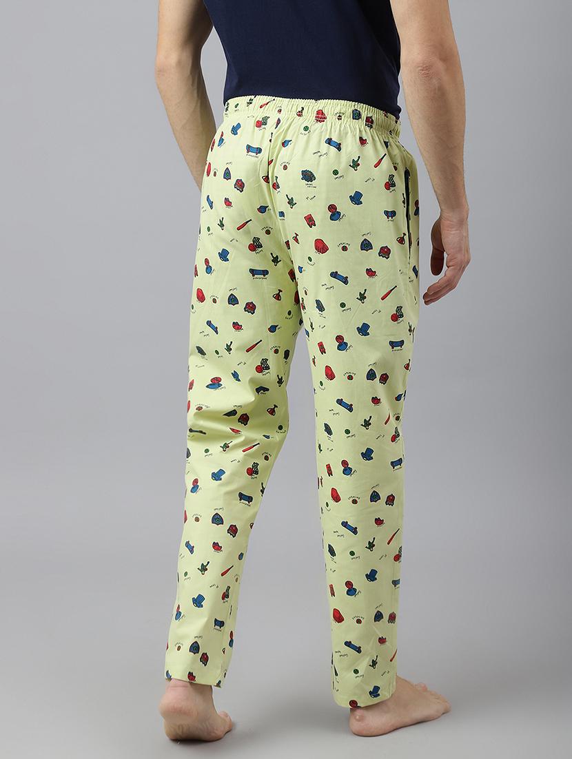 yellow printed cotton pyjama - 21016744 - Standard Image - 3