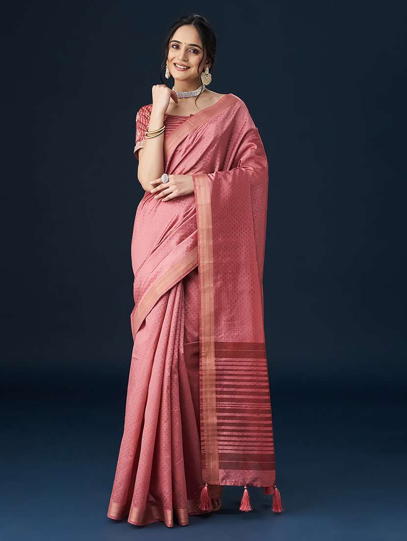 women self design southern silk saree with blouse