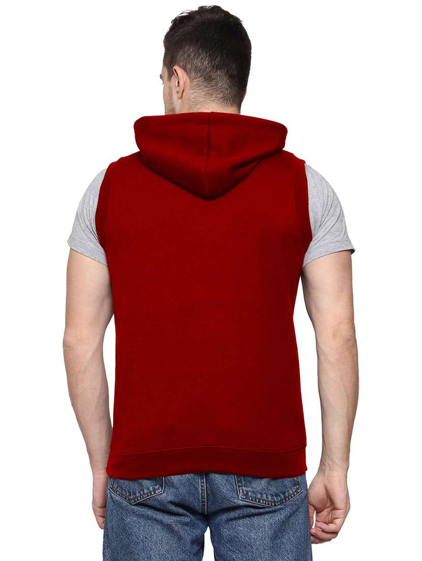 maroon cotton blend plain sweatshirt - 21017543 - Standard Image - 3