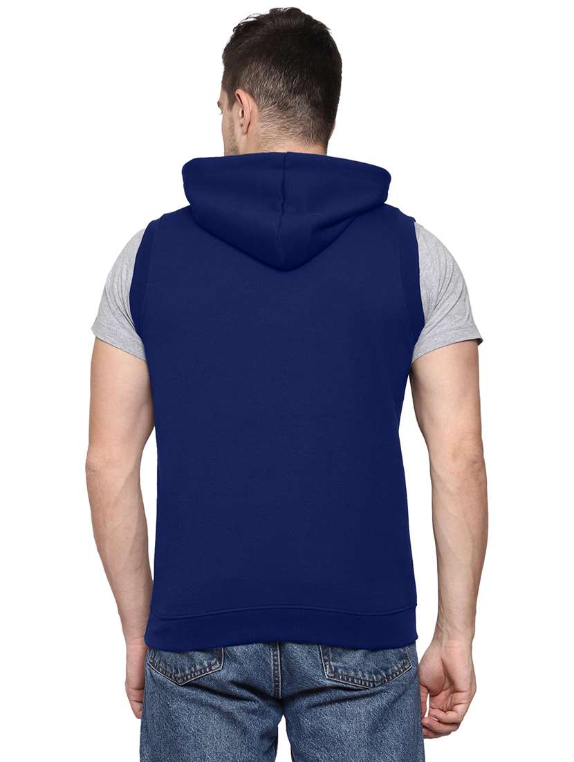navy blue cotton blend plain sweatshirt - 21017544 - Standard Image - 3
