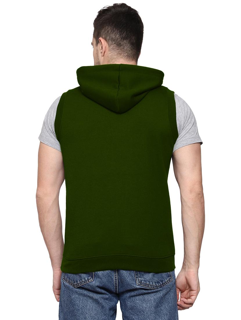 olive cotton blend plain sweatshirt - 21017545 - Standard Image - 3