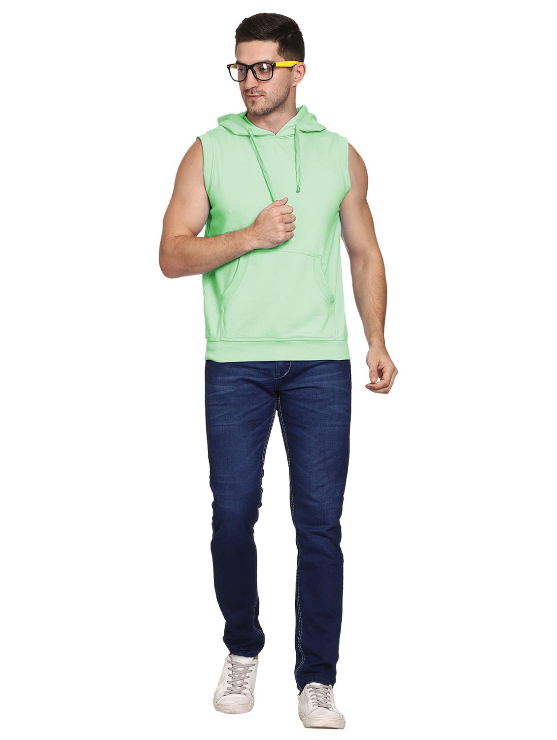 green cotton blend plain sweatshirt - 21017547 - Standard Image - 3