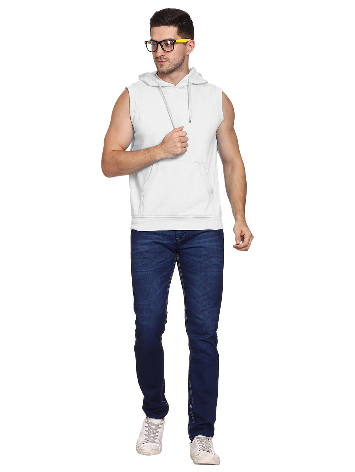 white cotton blend plain sweatshirt - 21017548 - Standard Image - 3