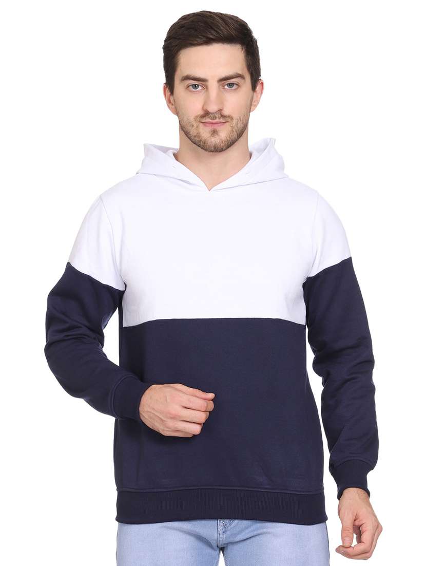 men long sleeves color block sweatshirt