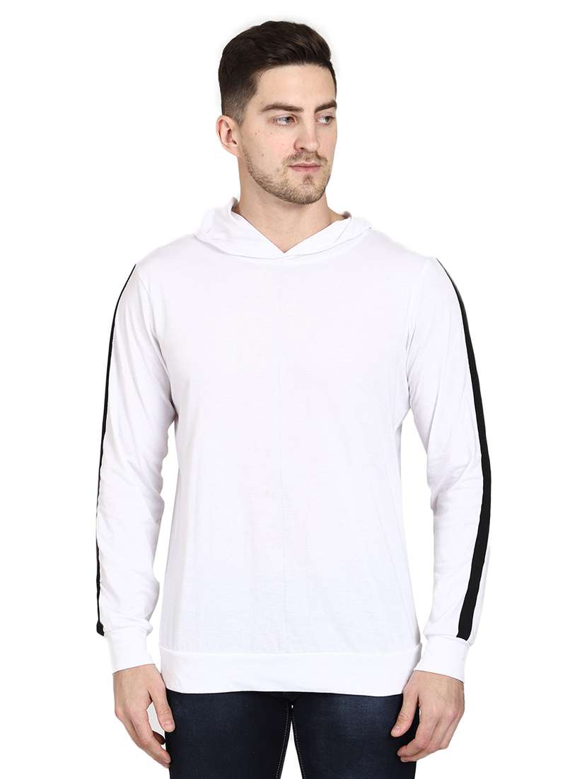white cotton plain sweatshirt - 21017558 -  Zoom Image - 0
