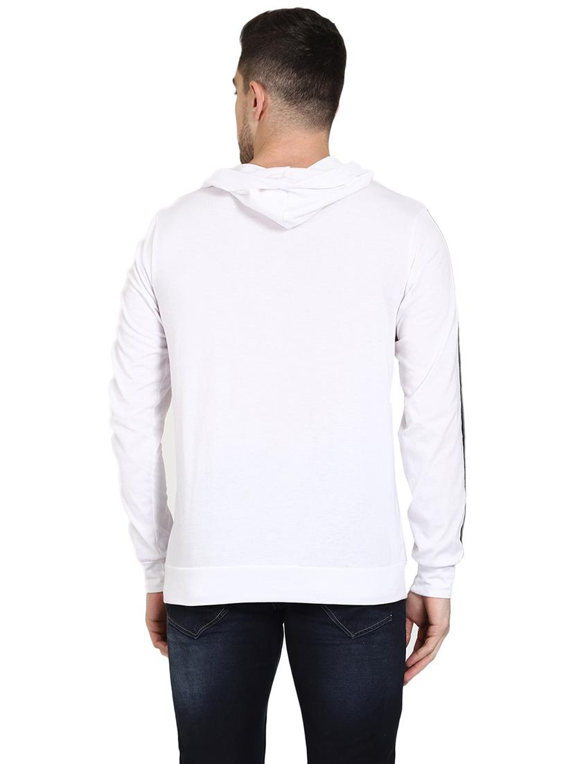 white cotton plain sweatshirt - 21017558 - Standard Image - 3