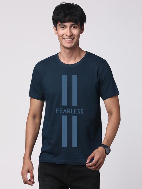 teal cotton chest print tshirt - 21017606 - Standard Image - 0