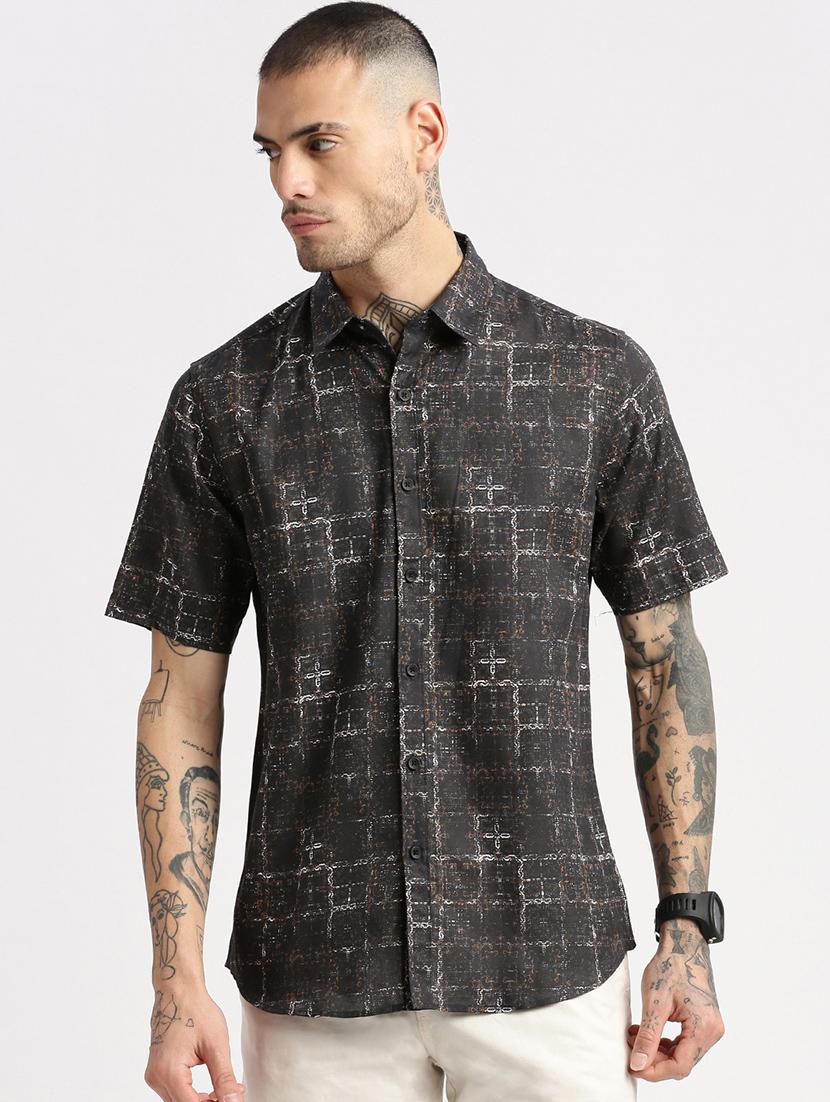 black printed casual shirt - 21017906 - Zoom Image - 0
