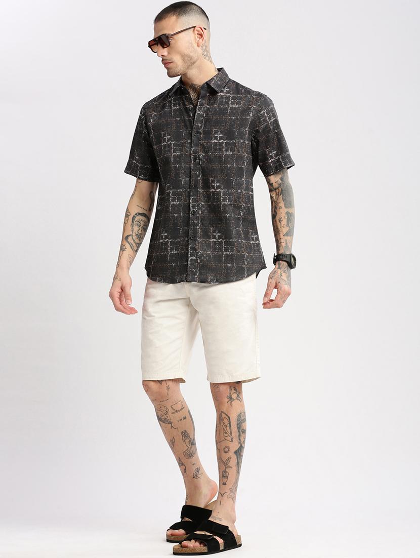 black printed casual shirt - 21017906 - Standard Image - 5