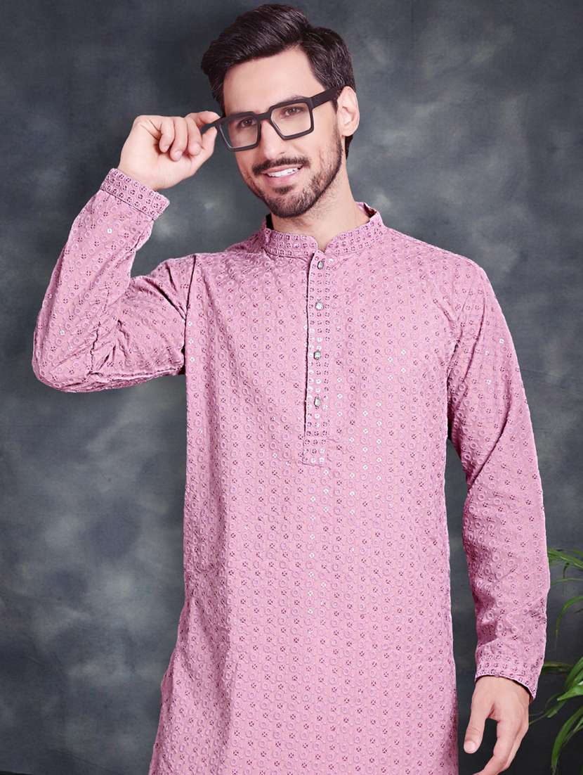 purple cotton kurta churidar ethnic wear set - 21018228 - Standard Image - 3