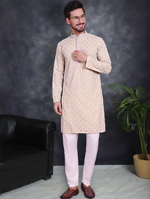 yellow cotton kurta churidar ethnic wear set - 21018240 - Standard Image - 0