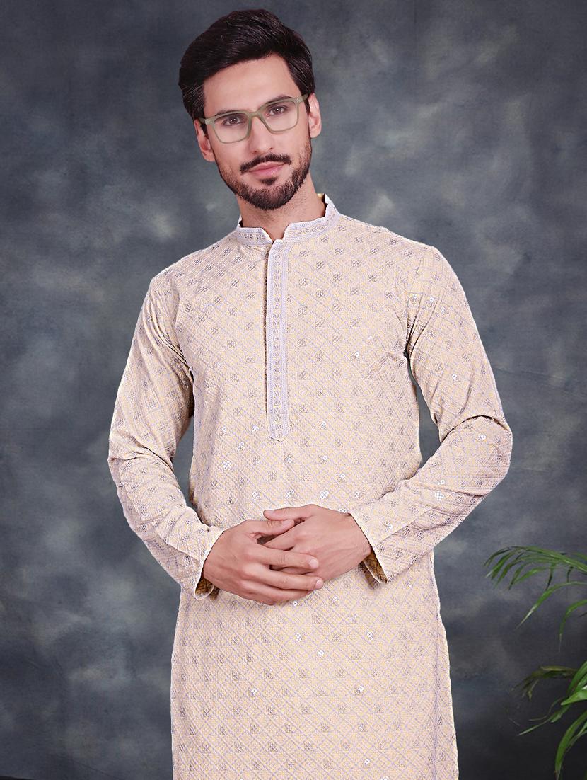 yellow cotton kurta churidar ethnic wear set - 21018240 - Standard Image - 3