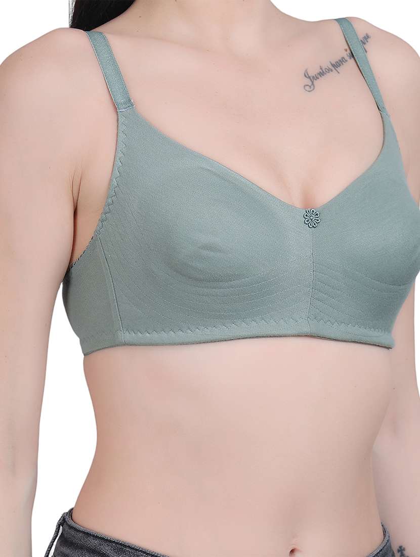 women green solid regular bra - 21018668 - Standard Image - 5