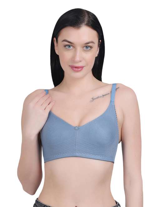 women blue solid regular bra - 21018675 -  Standard Image - 0