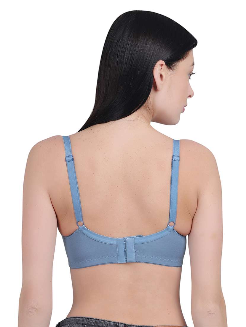 women blue solid regular bra - 21018675 -  Standard Image - 3