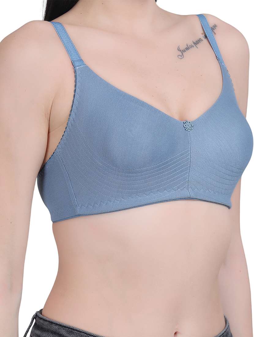 women blue solid regular bra - 21018675 -  Standard Image - 5