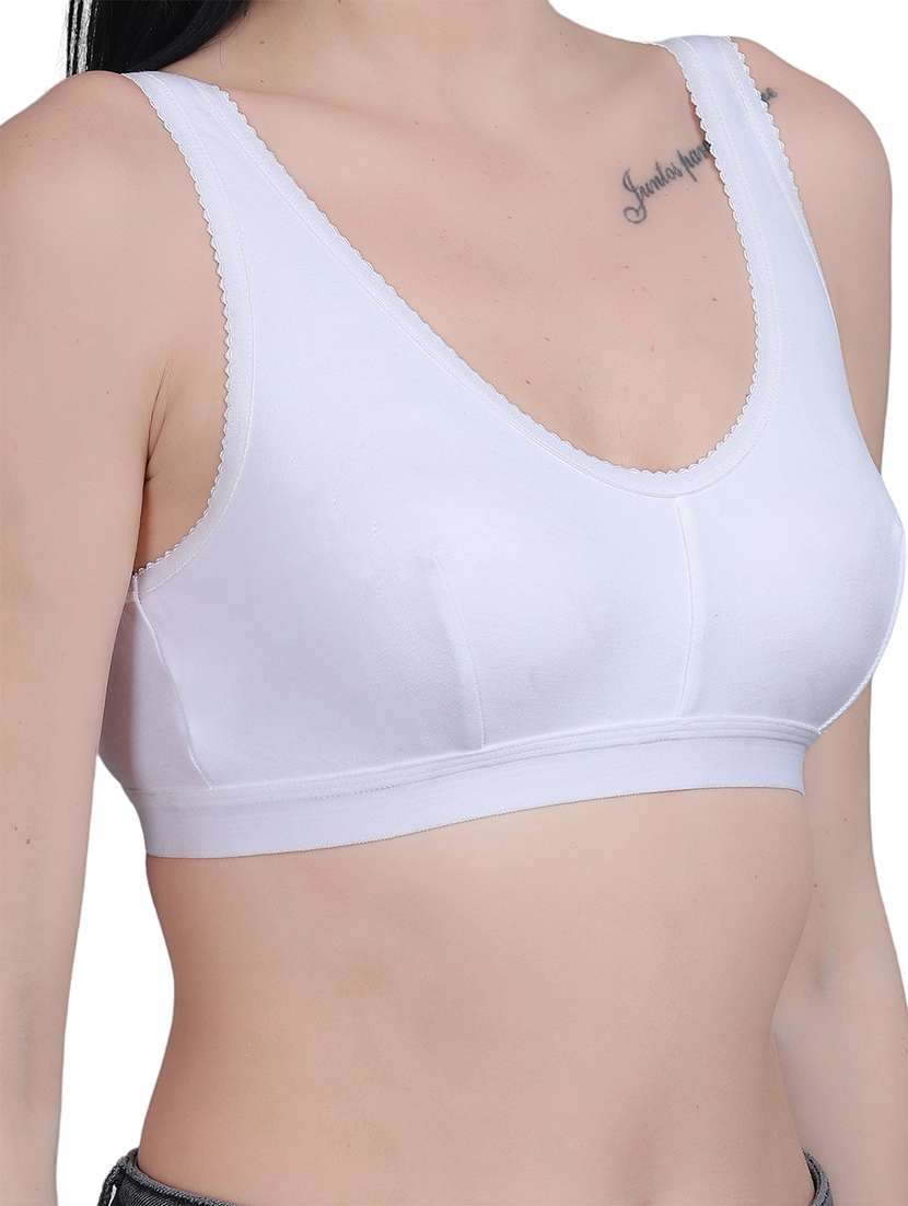 women white solid regular bra - 21018682 - Standard Image - 5
