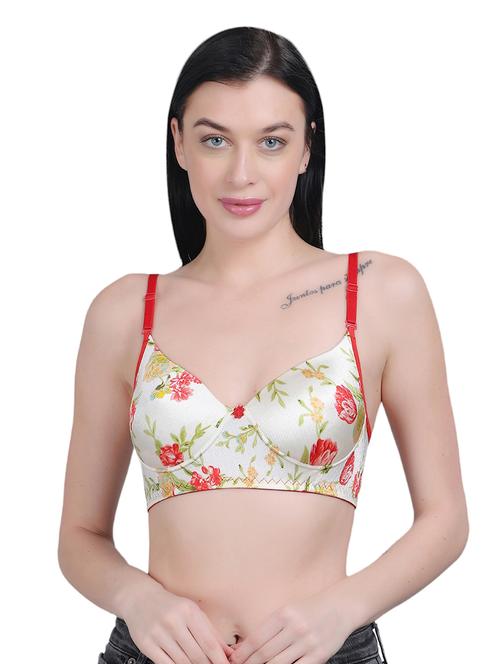 cream nylon regular bra - 21018697 -  Standard Image - 0