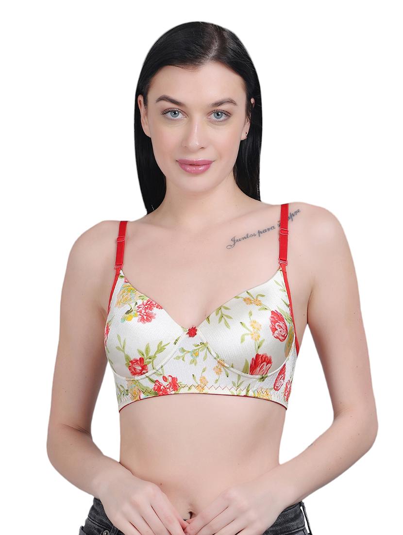 cream nylon regular bra - 21018697 -  Zoom Image - 0