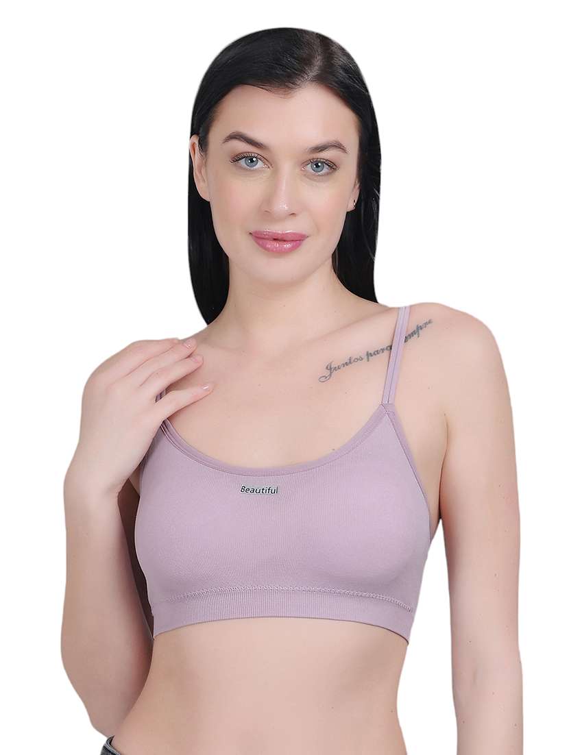 purple nylon stickon bra
