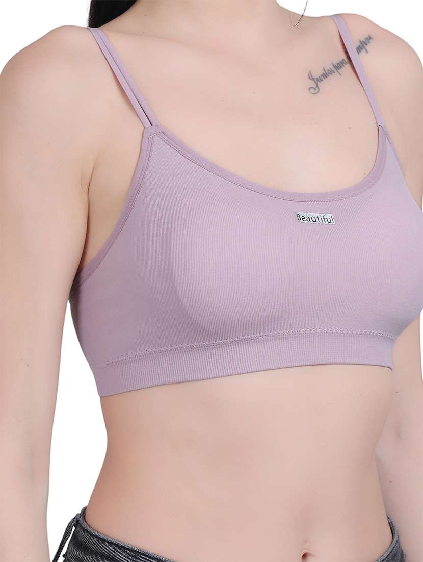 purple nylon stickon bra - 21018710 -  Standard Image - 5