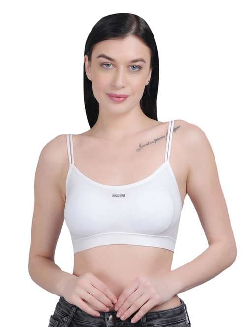 white nylon stickon bra - 21018717 -  Standard Image - 0