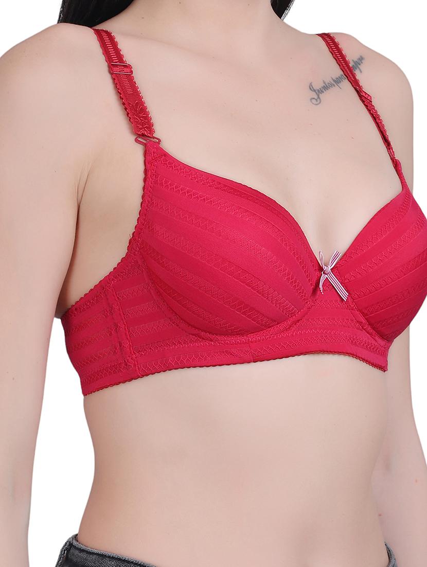 pink nylon regular bra - 21018724 - Standard Image - 5