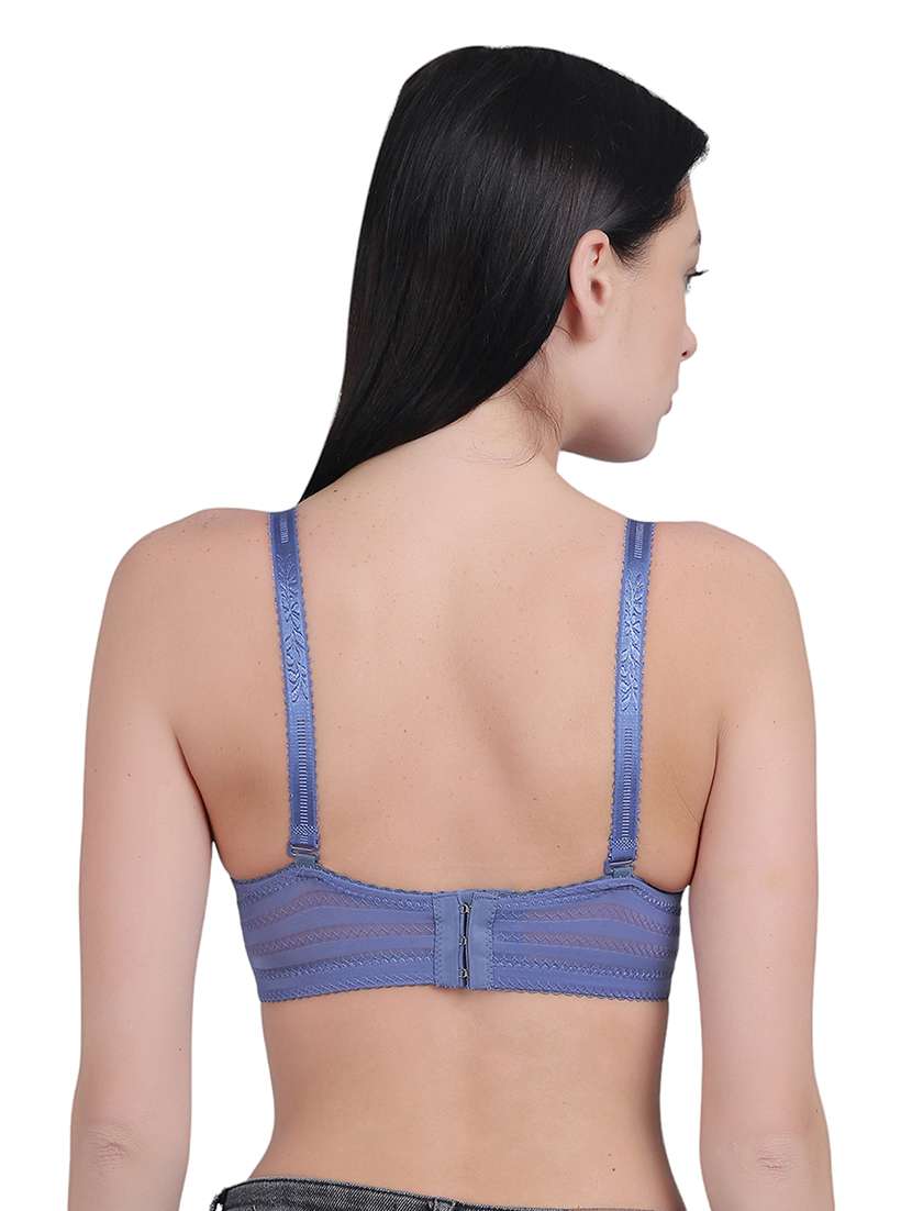 blue nylon regular bra - 21018734 - Standard Image - 3