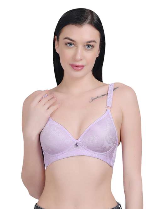 lavender self design regular bra - 21018774 - Standard Image - 0