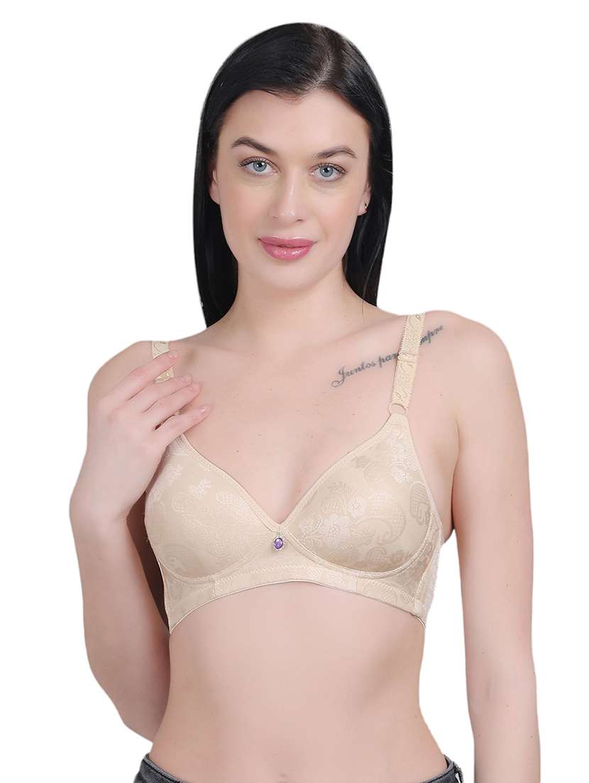 beige self design regular bra - 21018784 - Zoom Image - 0