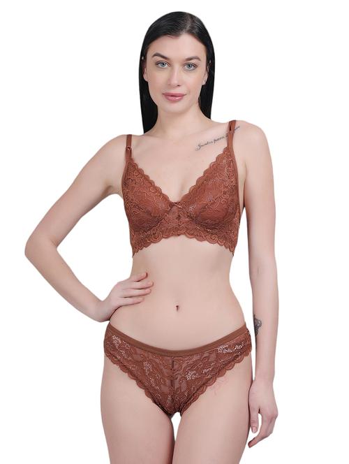 women self-designed bras and panty set - 21018842 - Standard Image - 0