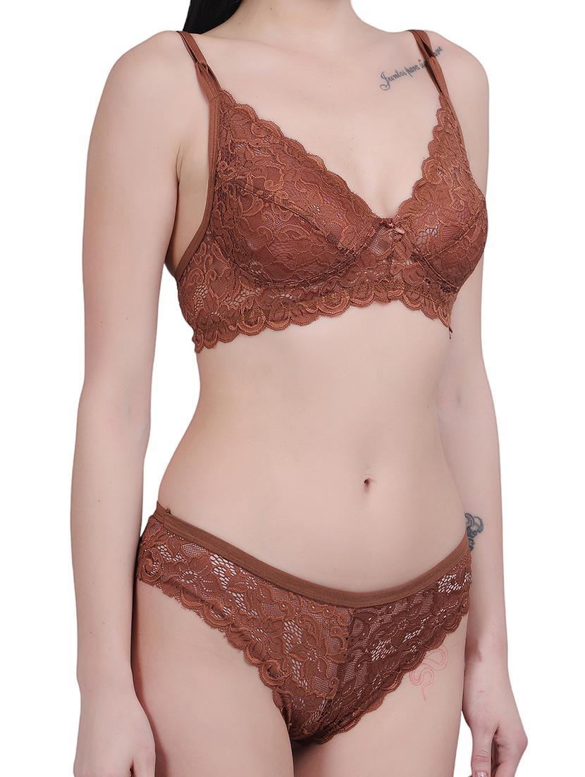 women self-designed bras and panty set - 21018842 - Standard Image - 5