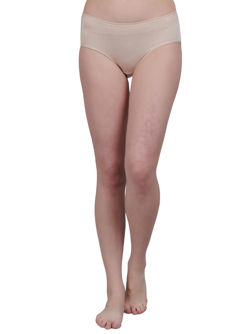 beige cotton hipster panty