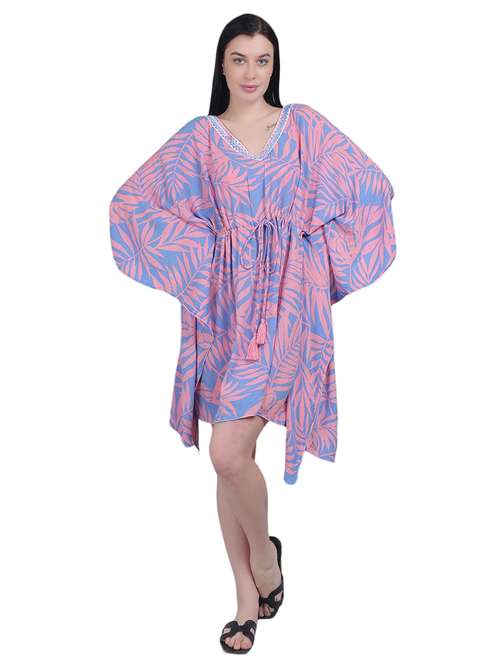 women tropical printed kaftan dress - 21018999 -  Standard Image - 0