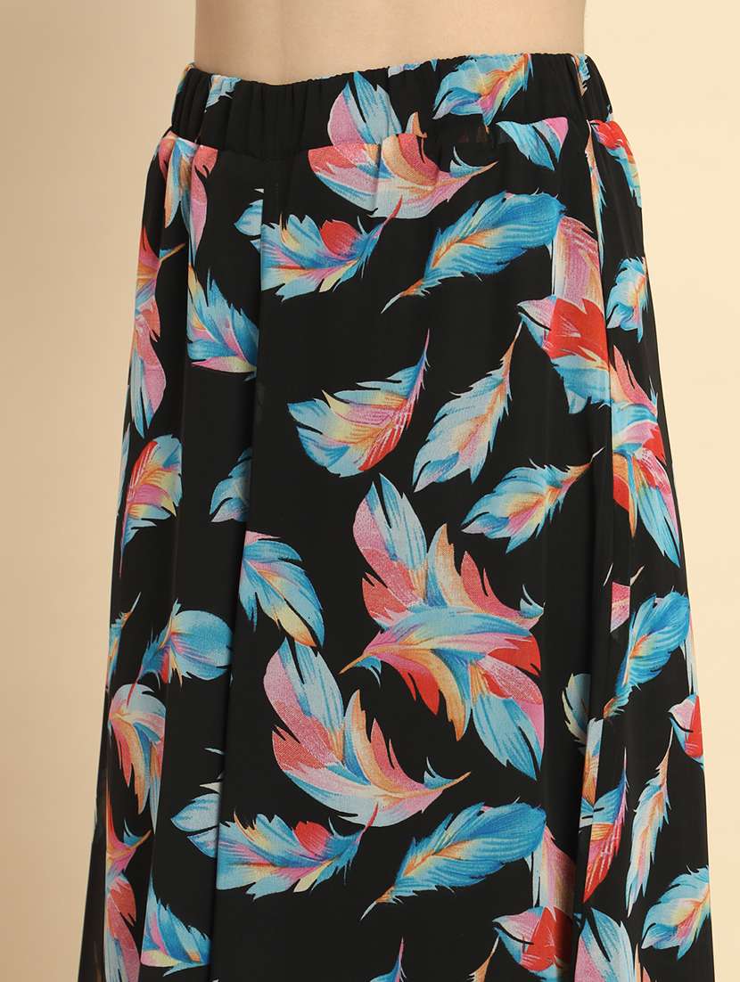 women black printed palazzo - 21020445 -  Standard Image - 5