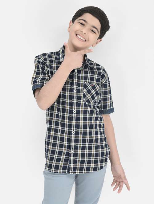 boys regular check shirt - 21020965 -  Standard Image - 0