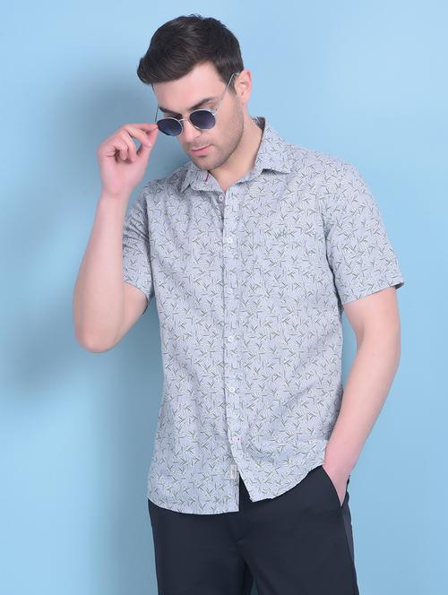 grey rayon casual shirt - 21021020 - Standard Image - 0