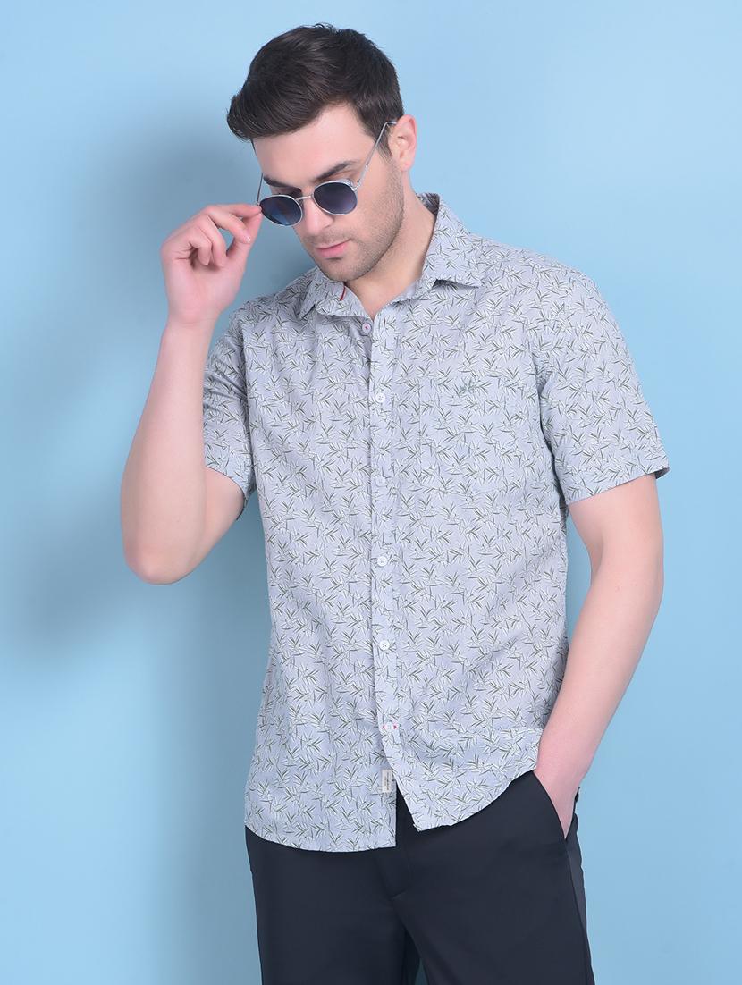 grey rayon casual shirt - 21021020 - Zoom Image - 0